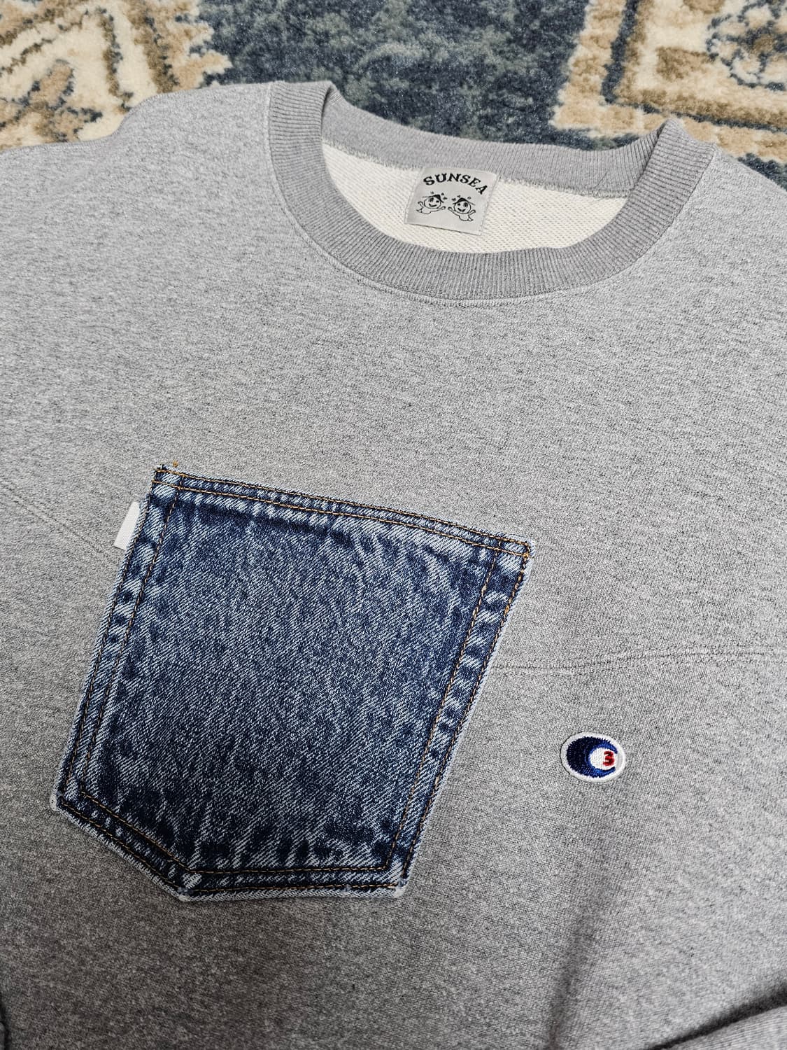 SUNSEA Pocket Sweatshirt / Indigo Denim 상품이미지3