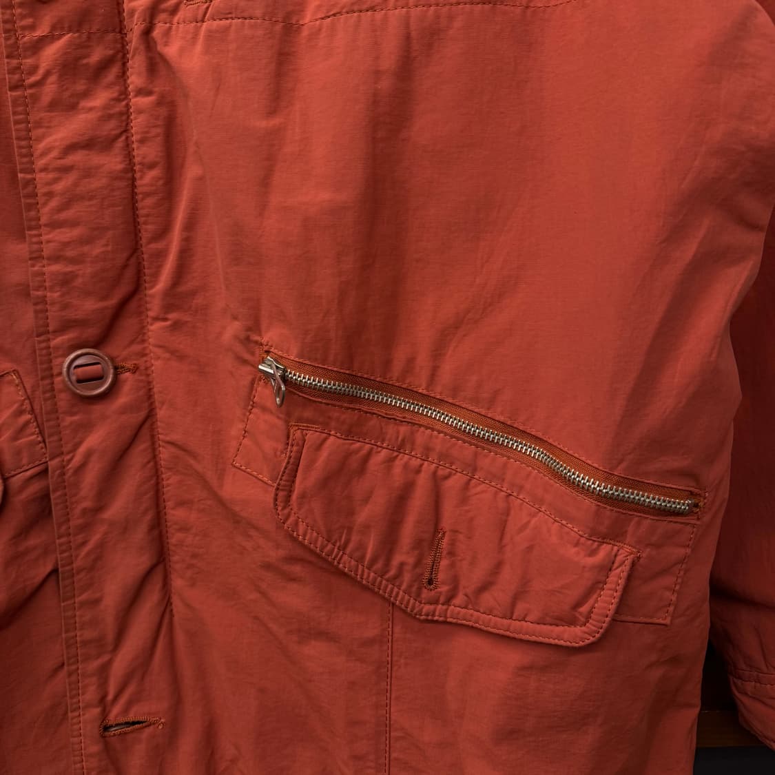 AVIREX 아비렉스 로즈 컬러 레더 카라 밀리터리 필드 코트 헌팅 자켓 상품이미지6