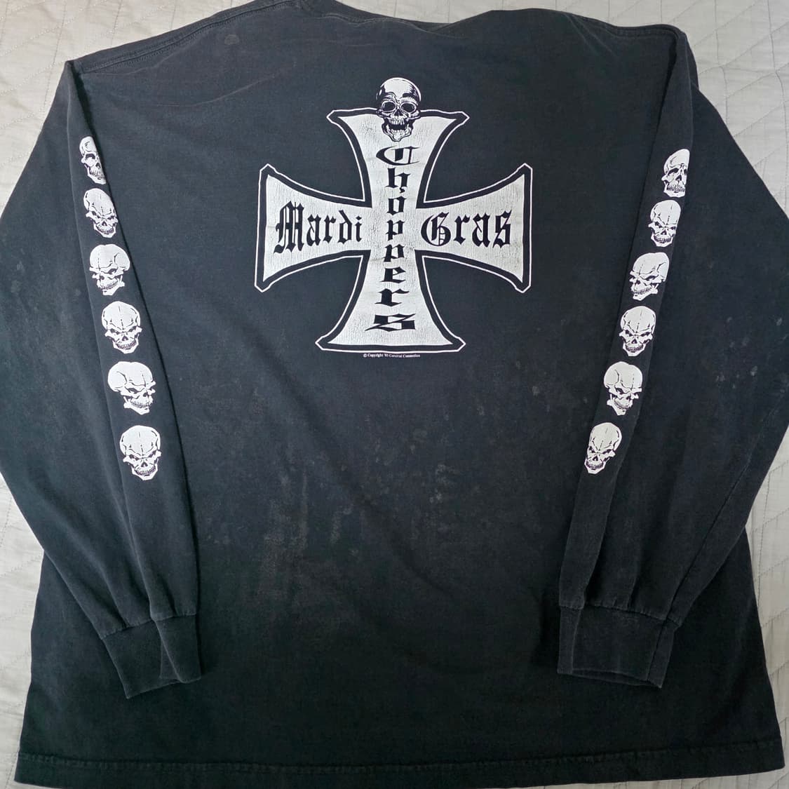 [2XL] 00s 빈티지 웨스트 코스트 차퍼스 패러디 스컬 롱슬리브 상품이미지1