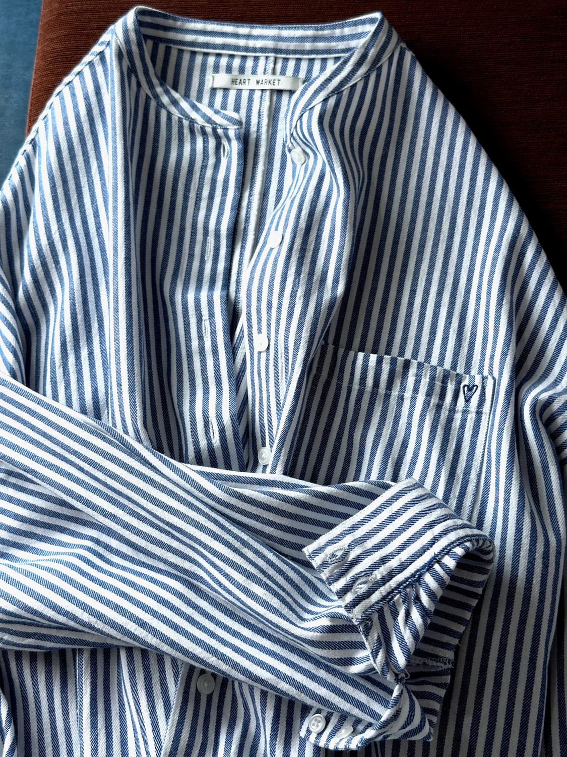 Deisgn stitch cotton loose shirt 상품이미지2