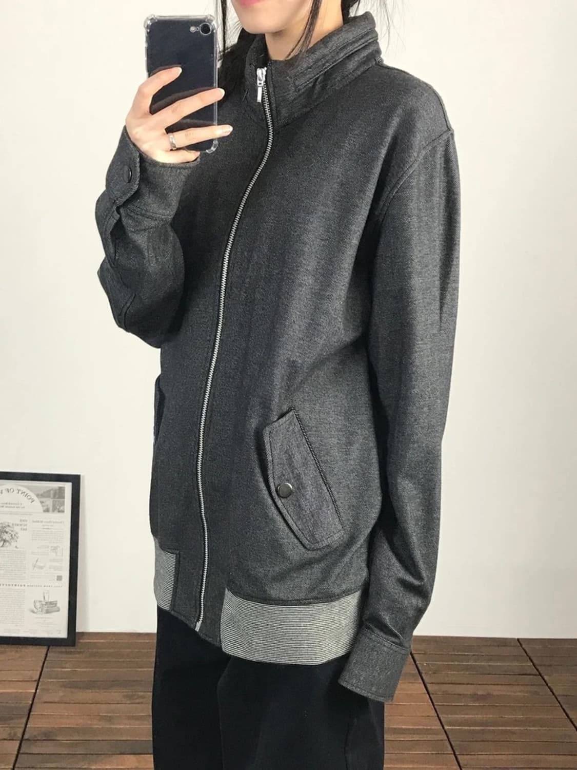 Christian Orani Gray Zip Jacket 상품이미지2