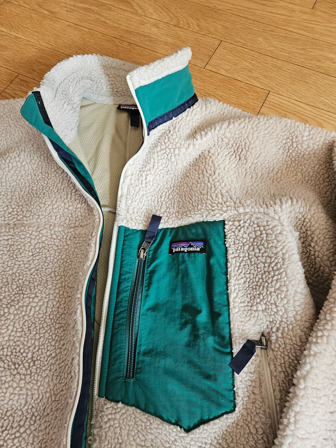 파타고니아 레트로 x 후리스 플리스 자켓 양털 신칠라 그린 m 상품이미지2