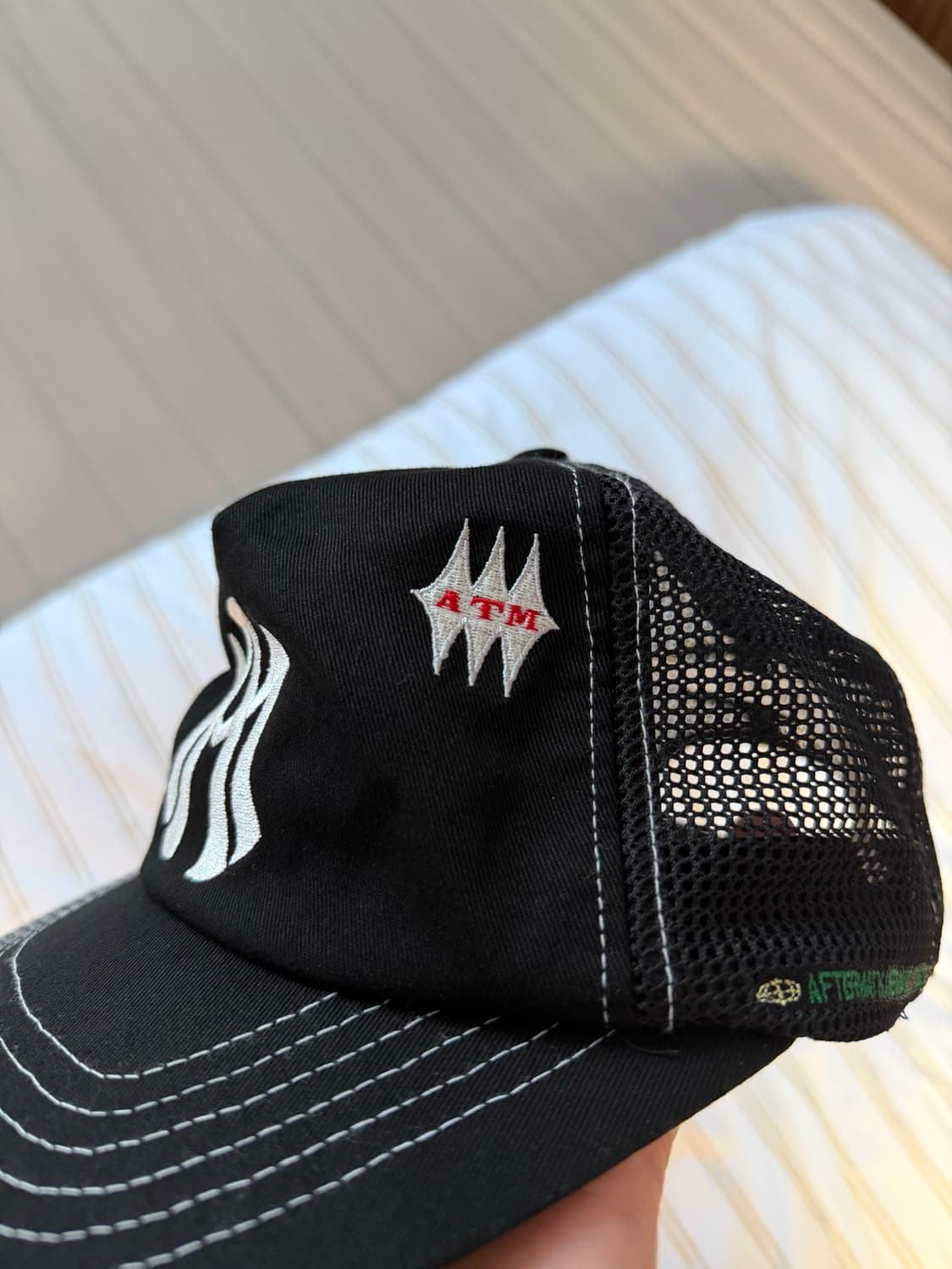 애프터매스 로고 메쉬 볼캡 블랙  상품이미지3