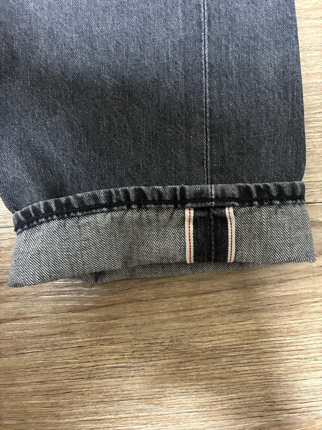 리바이스 505 프리미엄 빅E 셀비지 흑청 데님 W34 L30 상품이미지6