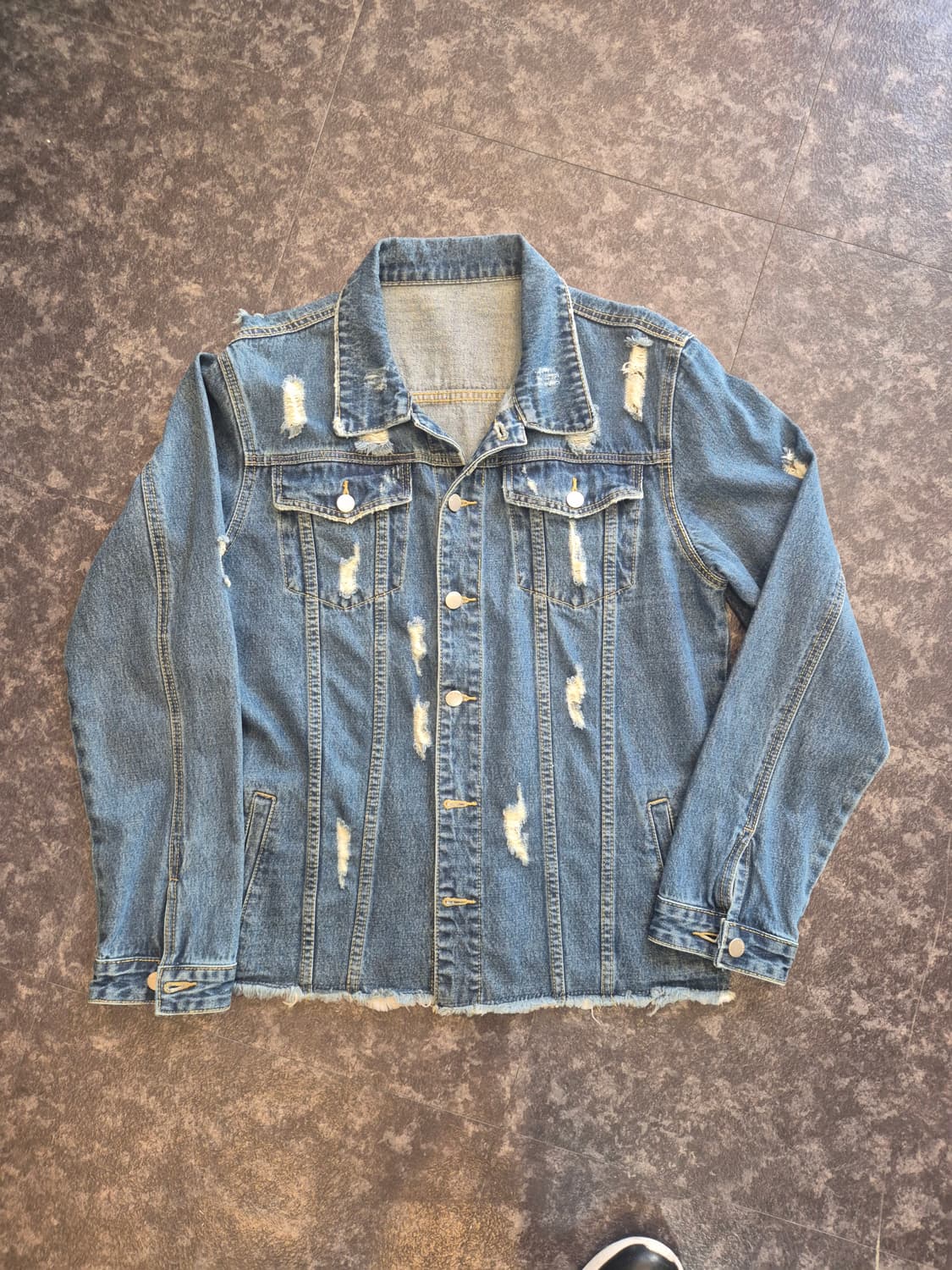 인비저블(INVISIBLE) 빈티지  데님 자켓  - XXL 상품이미지1