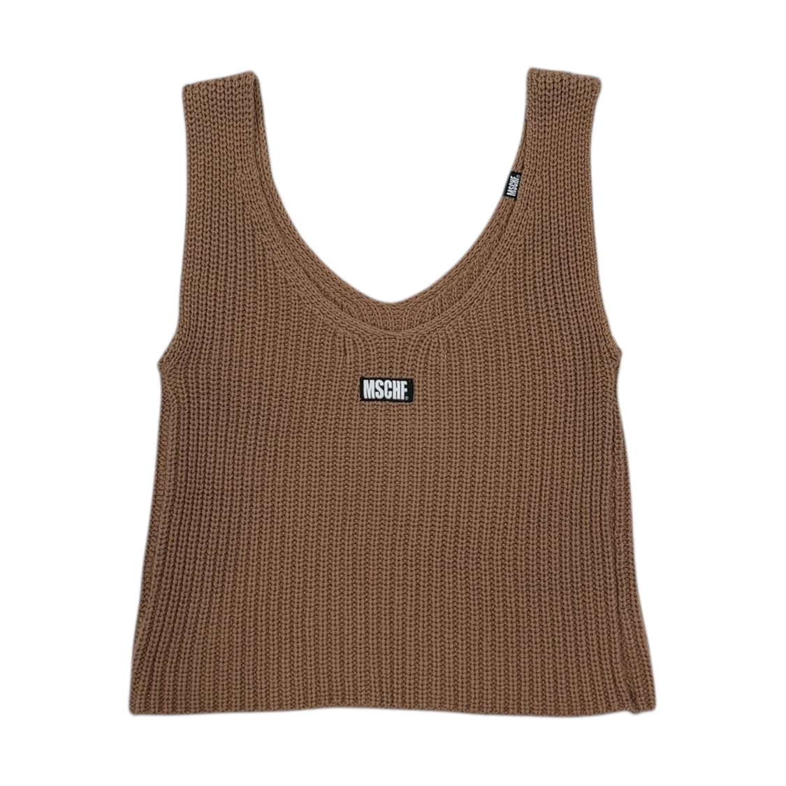 미스치프 크롭 니트 나시 브라운 M 상품이미지2