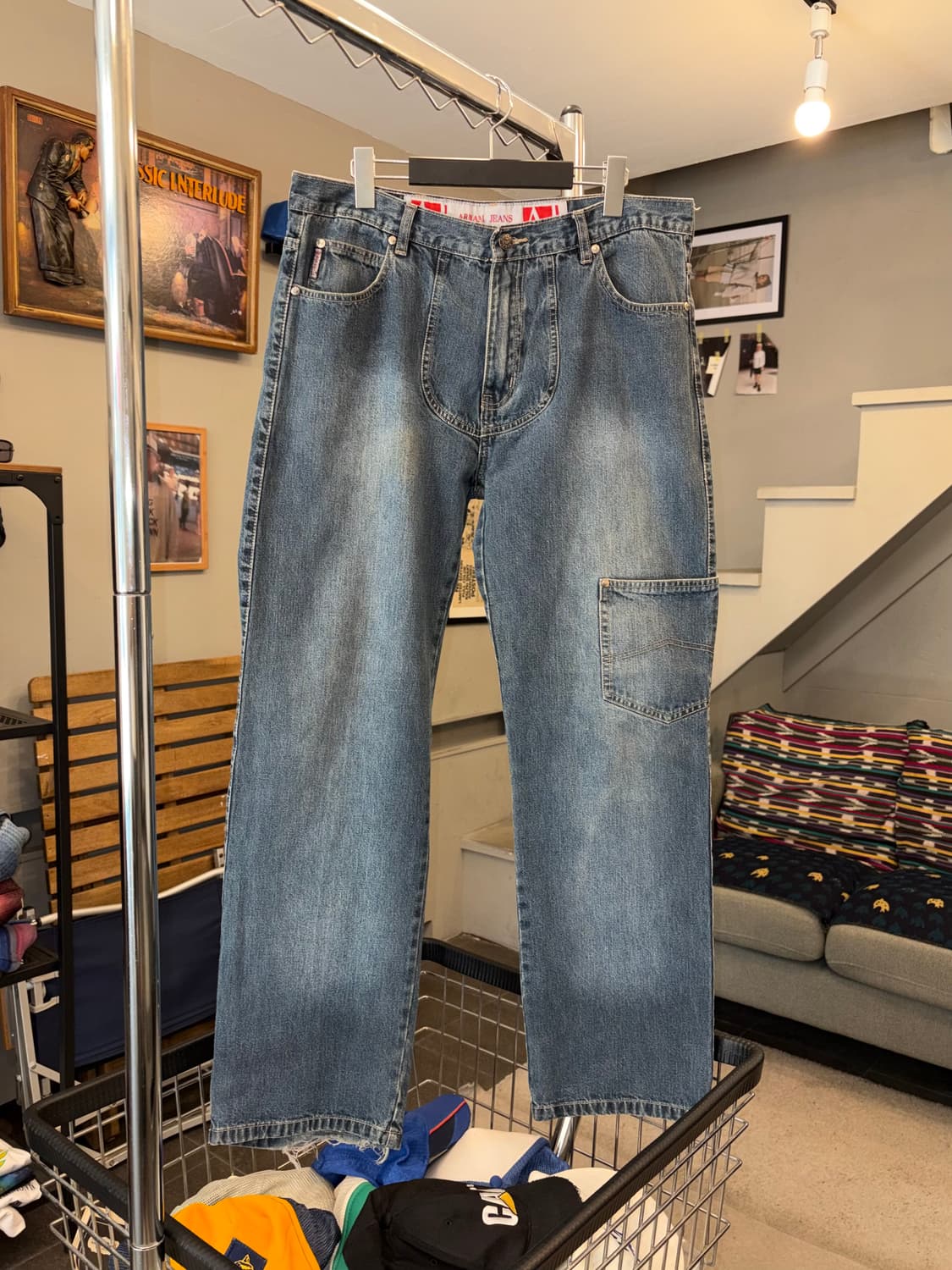 90-00’s Armani Jeans pocket detail denim 상품이미지4
