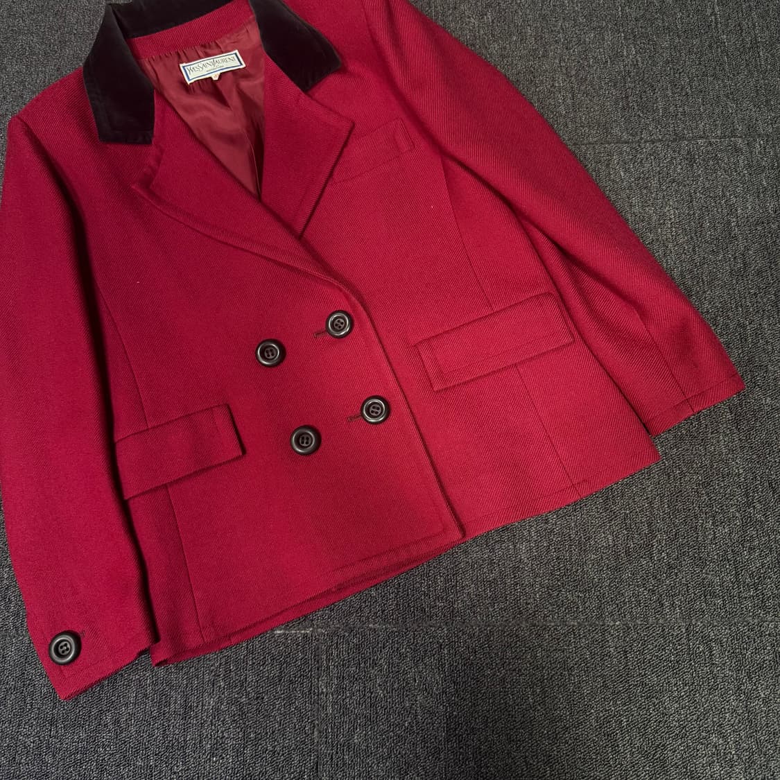입생로랑 블레이져 다크레드 자켓 상품이미지3