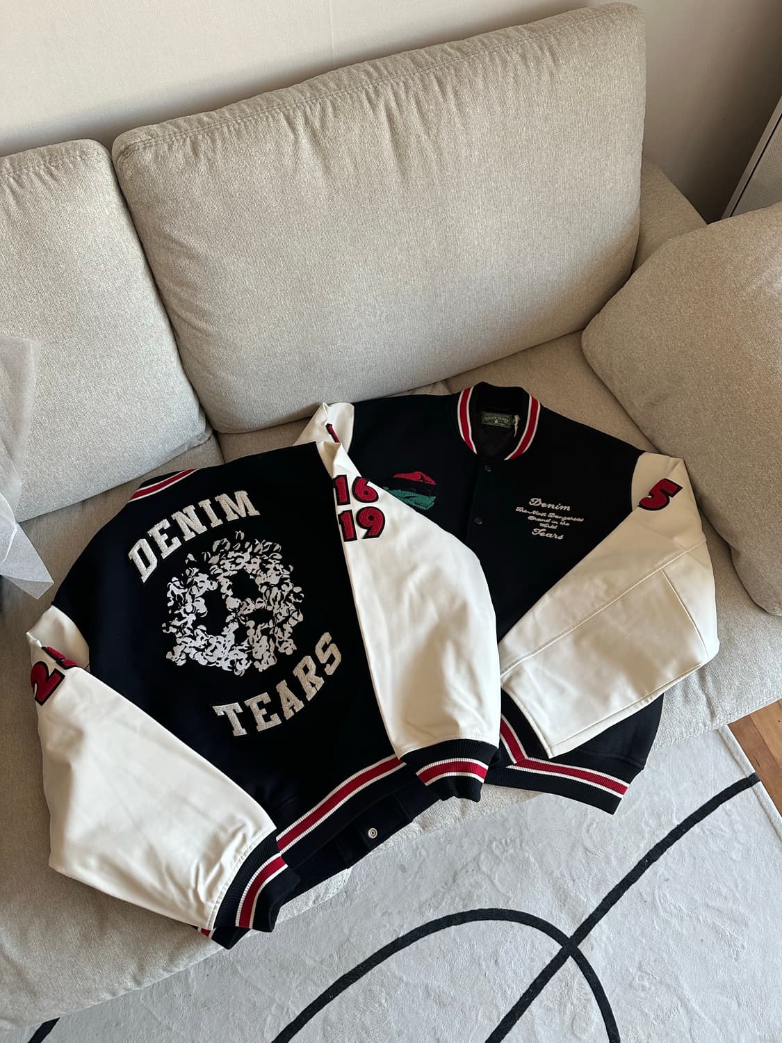 [S] 데님티어스 바시티 레더 스타디움 자켓 상품이미지5