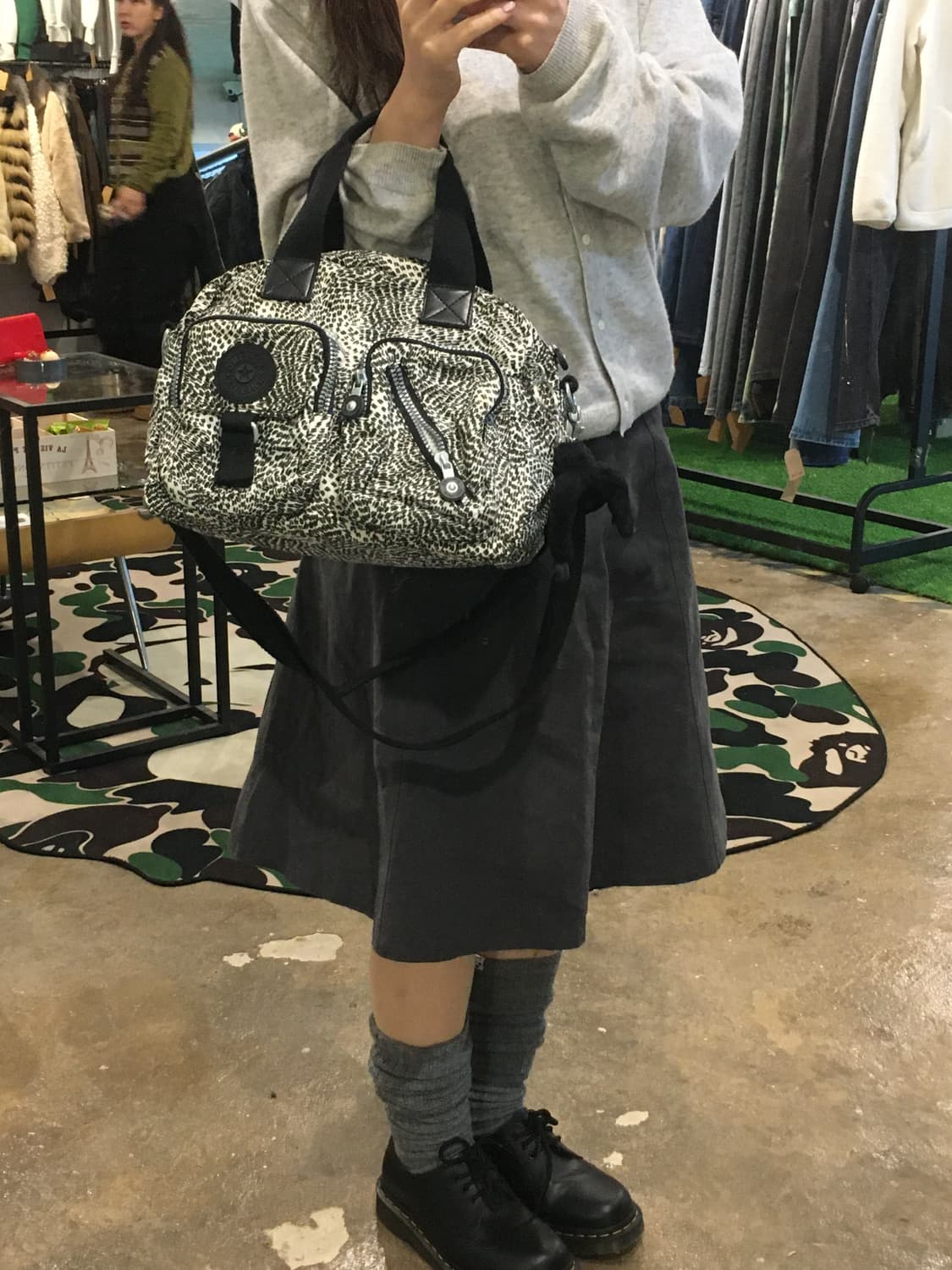 키플링 숄더&크로스백 레오파드 블랙 상품이미지7