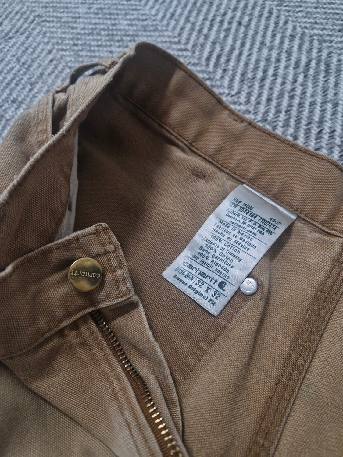 칼하트 00s 빈티지 오일 워시드 더블니 팬츠 32×32 상품이미지3