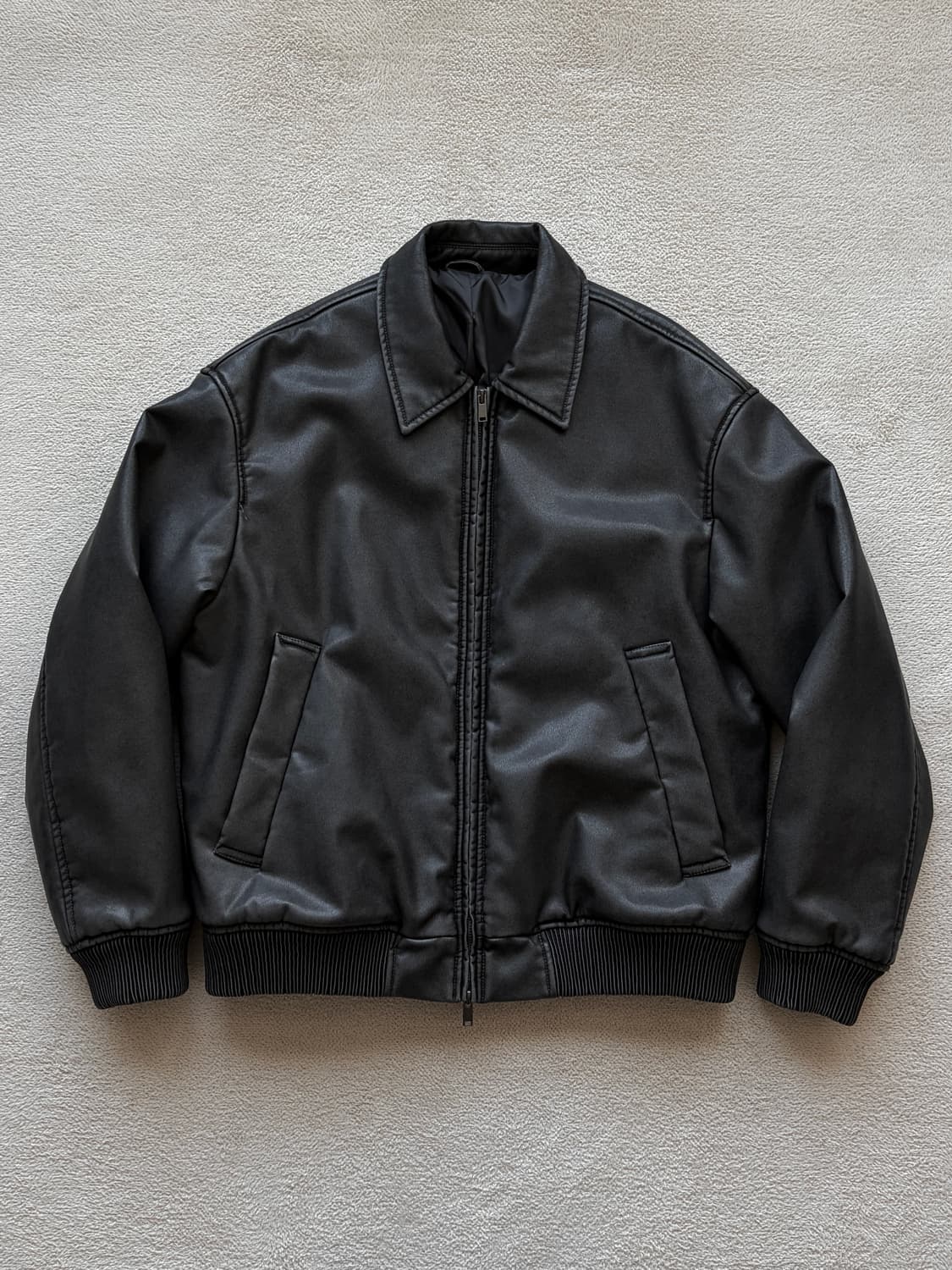 SPAO 신세틱레더 인슐레이트 워싱 블루종 상품이미지1