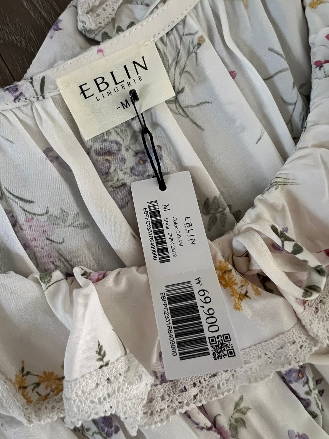 새상품 에블린 플라워 캡내장 파자마 M 상품이미지4