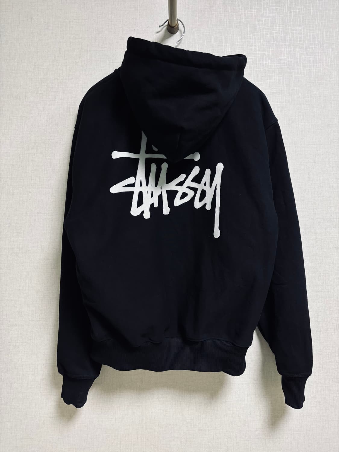 Stüssy 스투시 로고 블랙 후드 집업 상품이미지3