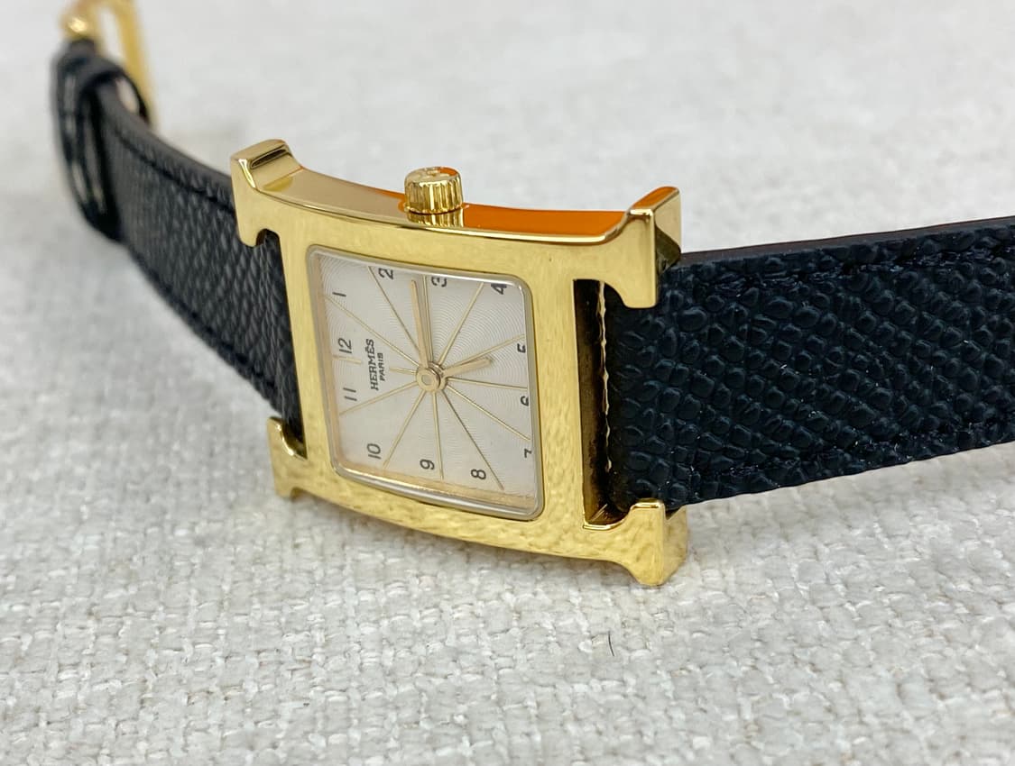 에르메스 H아워 1.201 금장 여성용 쿼츠 PM 스몰 사이즈 상품이미지6