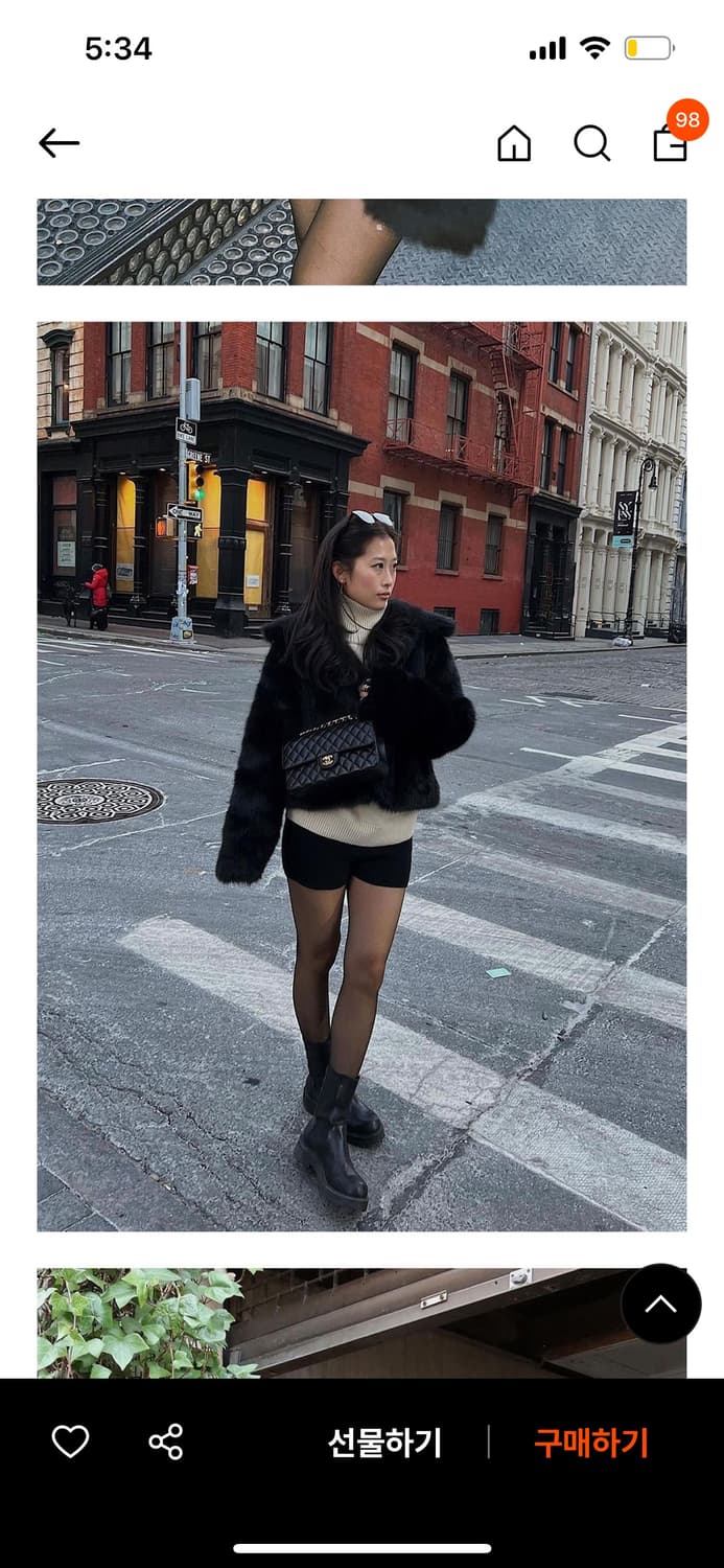 해브레스 HAILEE FAUX FUR JACKET BLACK 상품이미지5