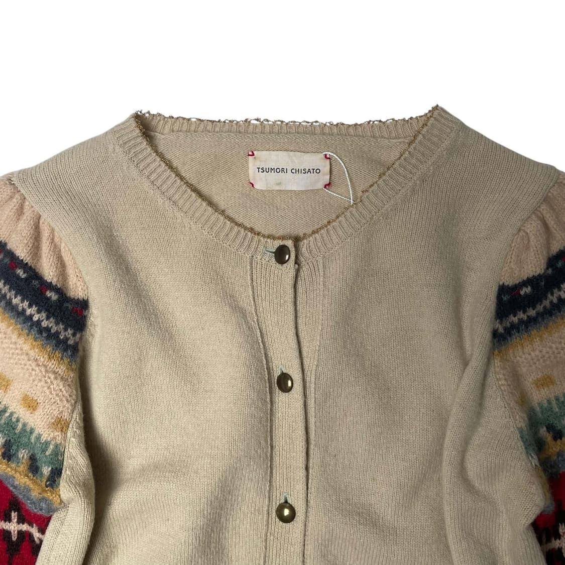 Tsumori chisato 울 100 슬리브 포인트 니트 가디건 상품이미지7