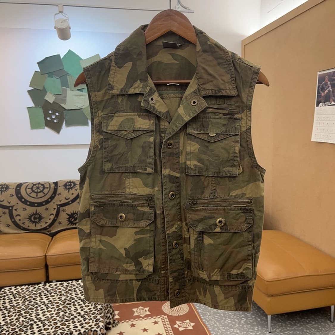 DOHC 빈티지 밀리터리 카모 멀티포켓 워크 조끼 M C08861 상품이미지3