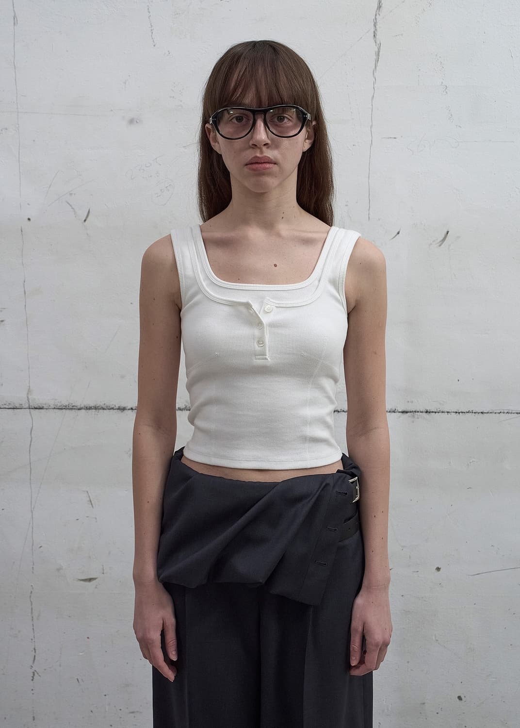 LCDC 더블 레이어드 탱크 탑 화이트 M 상품이미지1