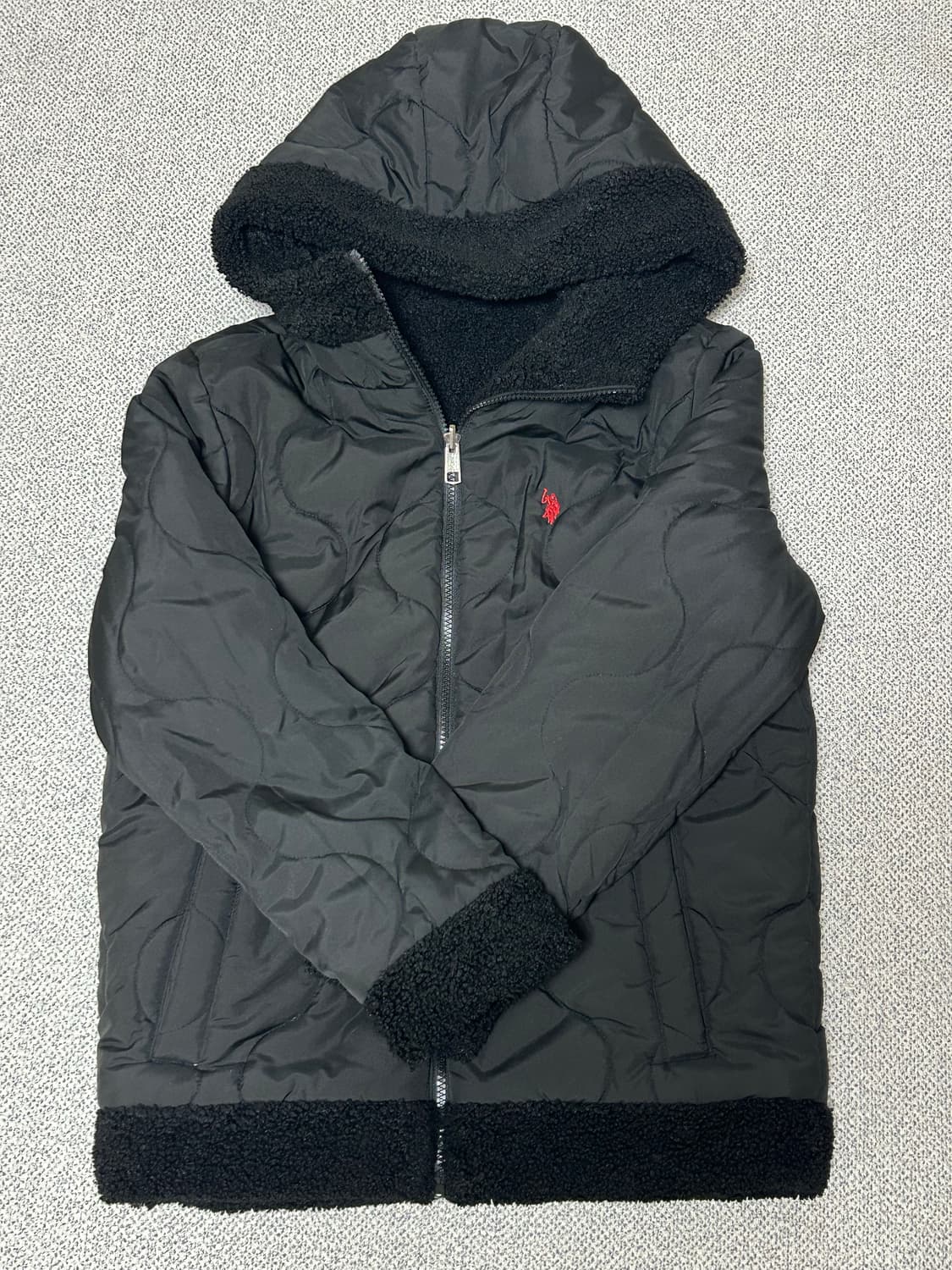 Polo 폴로 리버시블 후드 양면 점퍼 블랙 상품이미지1