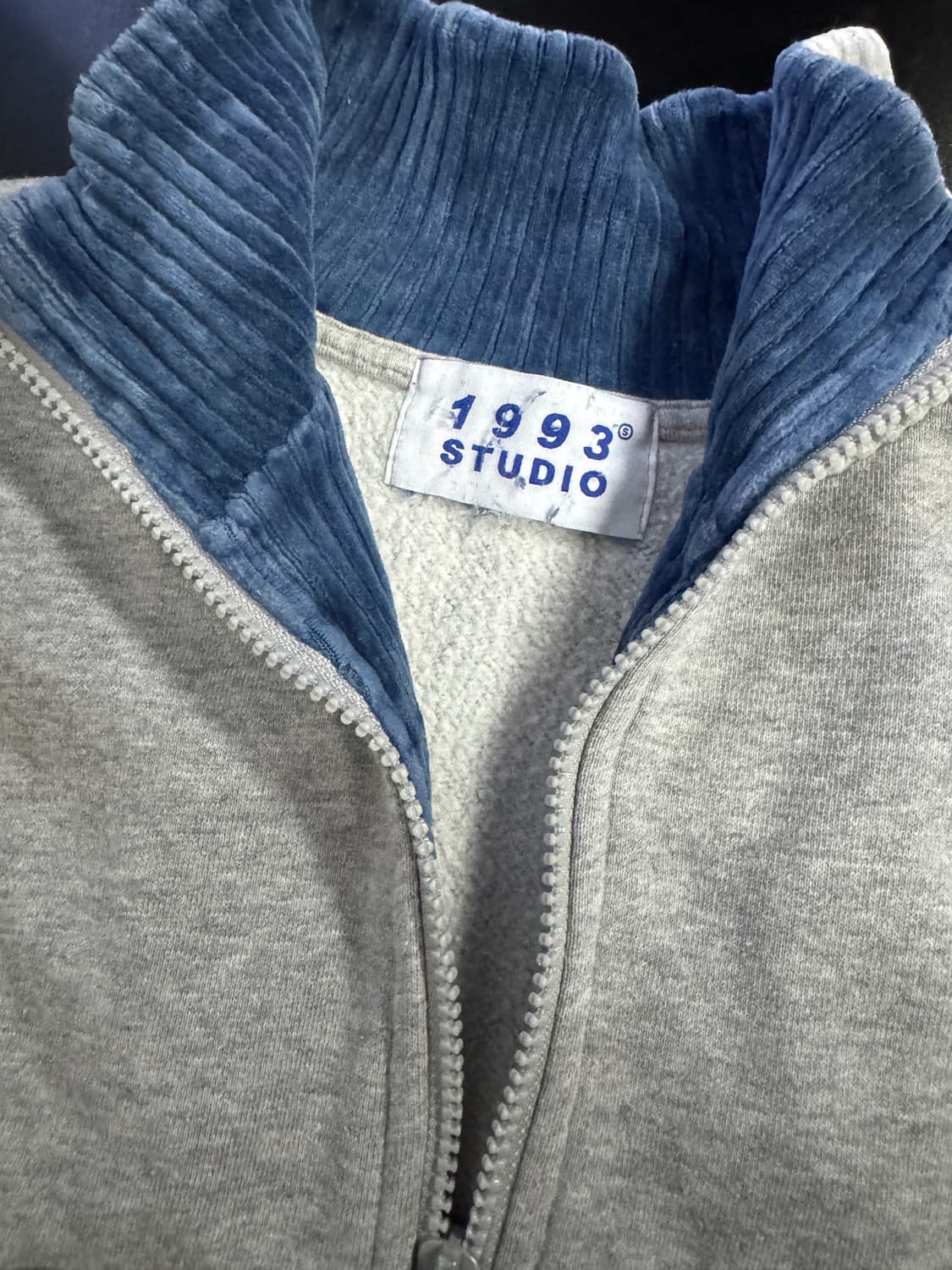 1993스튜디오 코듀로이 카라 빅 사이즈 기모 반집업 맨투맨 2XL 상품이미지5