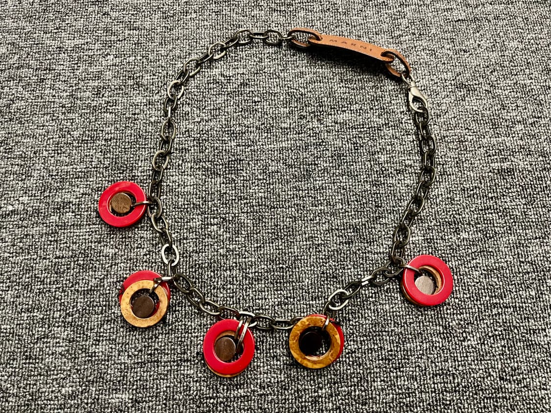 마르니 레드 링 체인 목걸이  상품이미지1