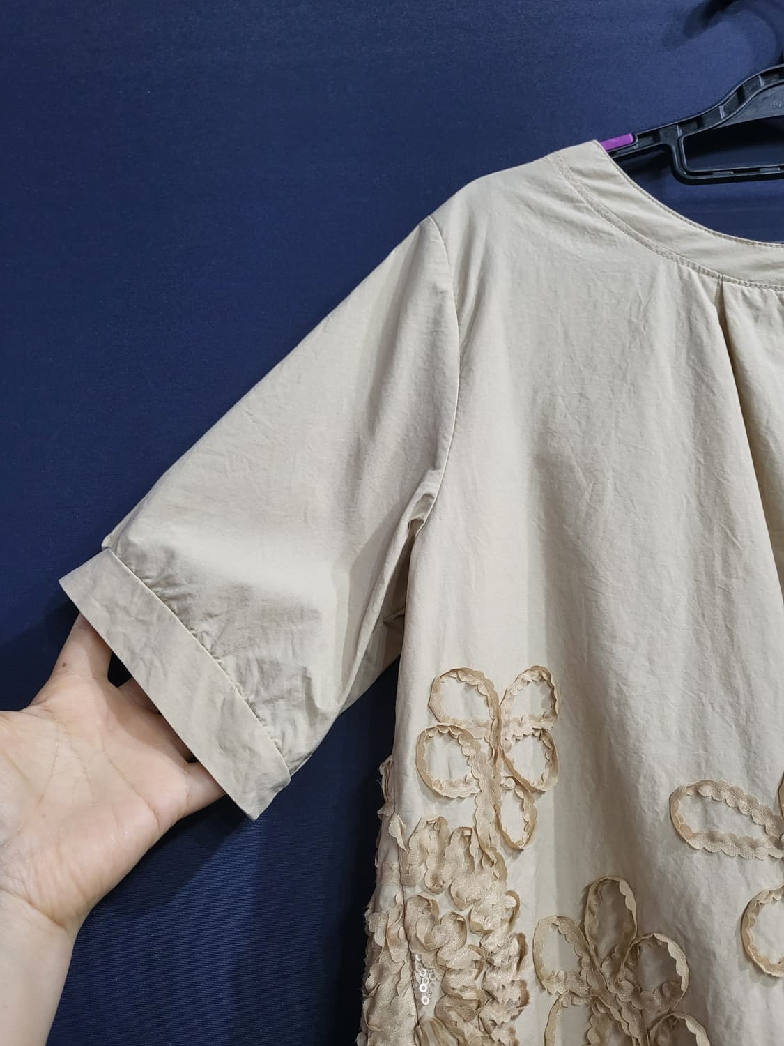 코튼면 A라인 블라우스 상품이미지2