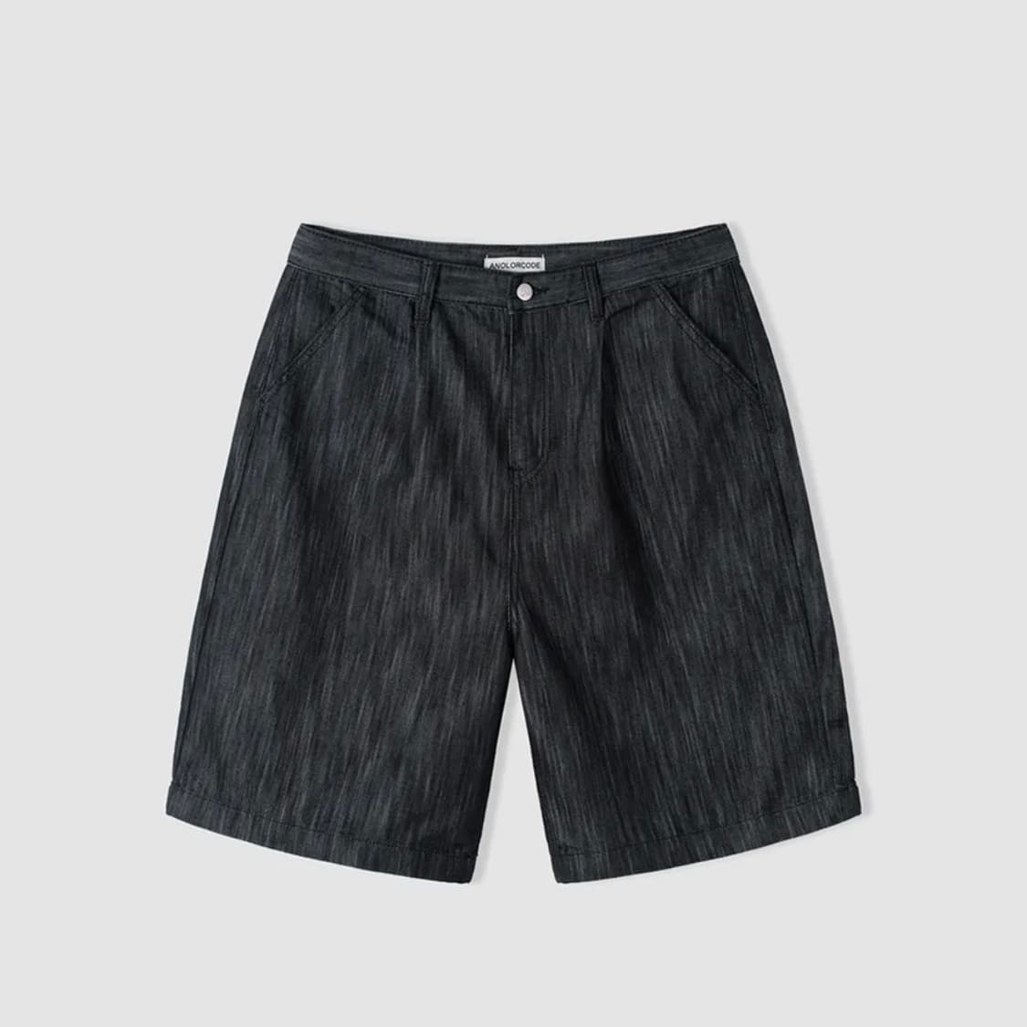 (L) 어널러코드 슬랍워싱 버뮤다 데님팬츠 블랙 상품이미지2