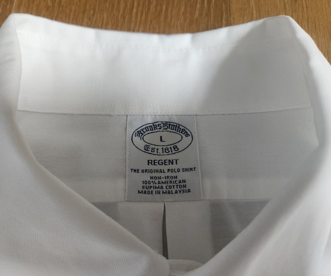 브룩스브라더스 리젠트핏 화이트 옥스포드셔츠(L) 상품이미지3