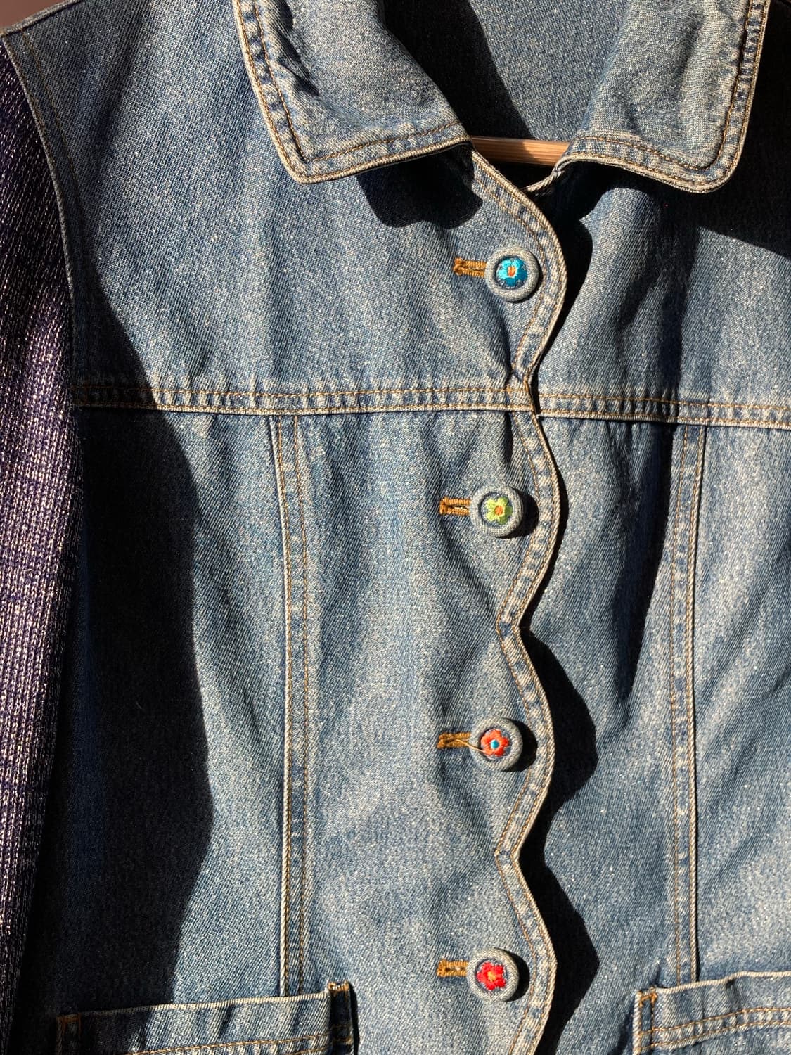 큐트 데님 플라워 버튼 자켓 상품이미지4