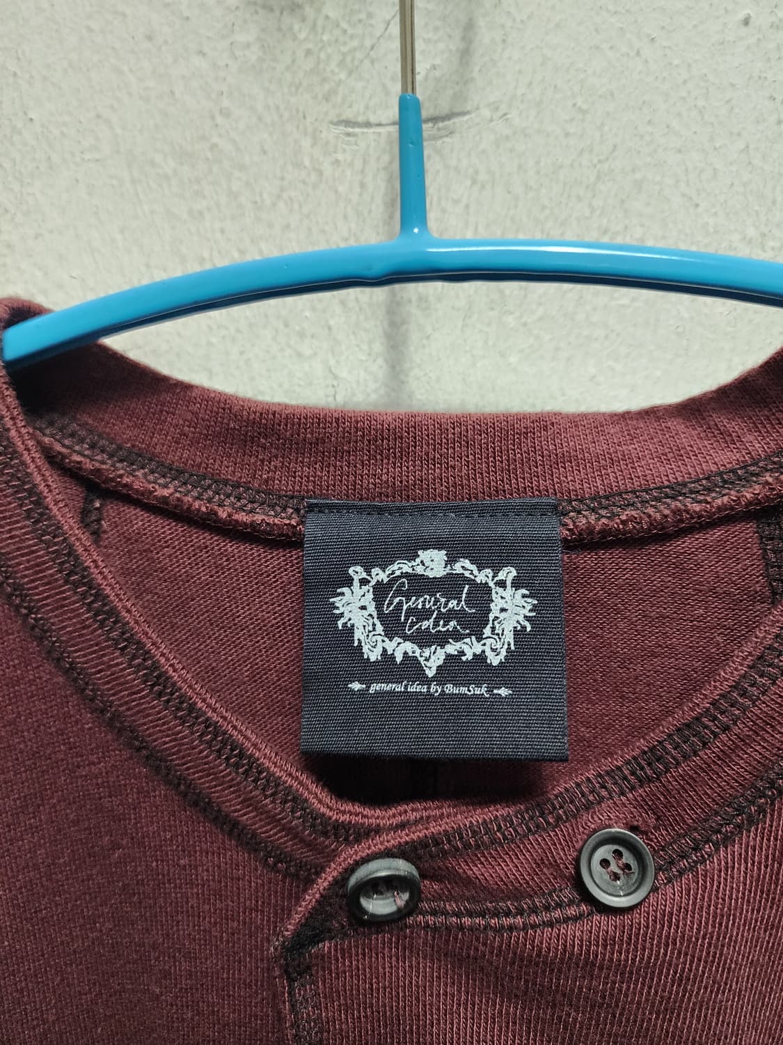 제너럴아이디어 최범석 8단추 스판 헨리넥 상품이미지3