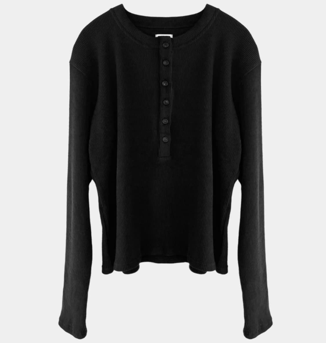 렉토 맛 지트 크롭 헨리넥 6버튼 니트 상품이미지4