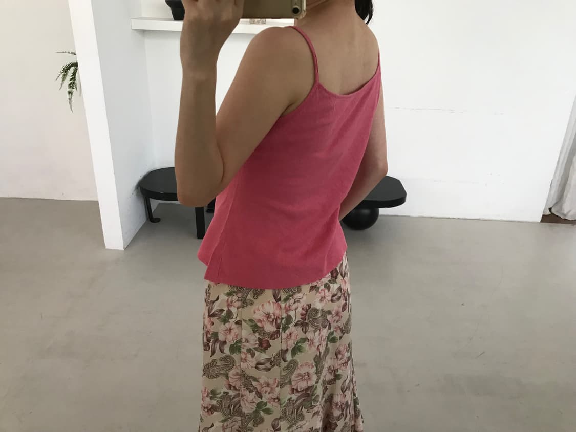 vintage pink butterfly sleeveless 상품이미지3