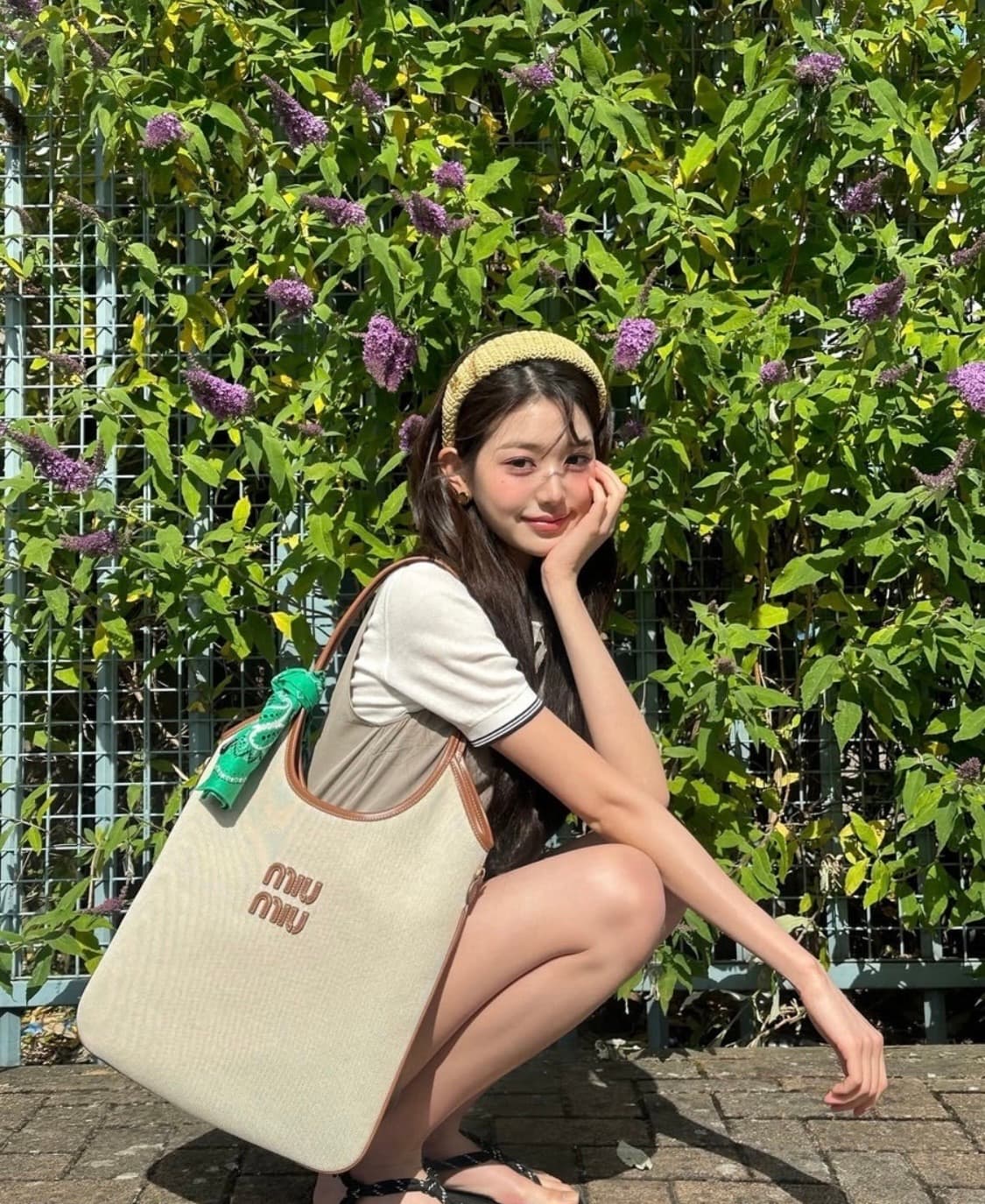 (새상품급)미우미우 레더 아이비백 꼬냑 레귤러 상품이미지7