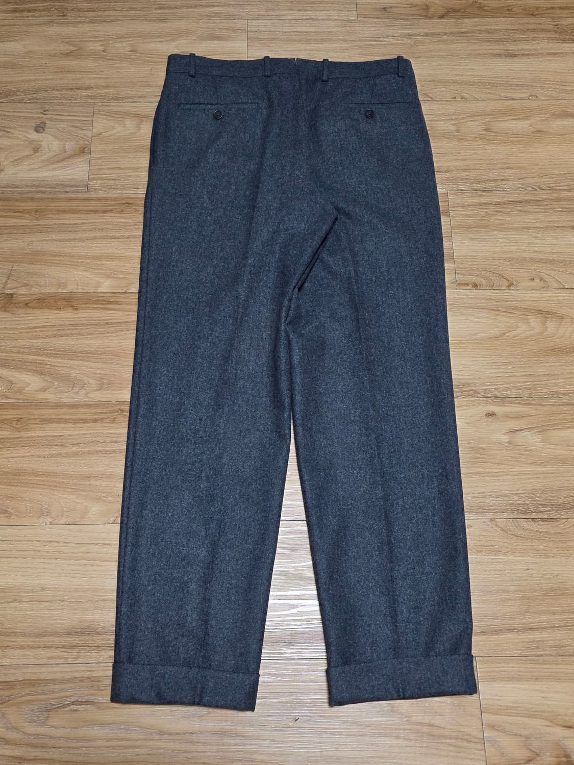 44size오늘만25만)버나드장 BAC J 울플란넬 미디엄그레이 트라우저 상품이미지7