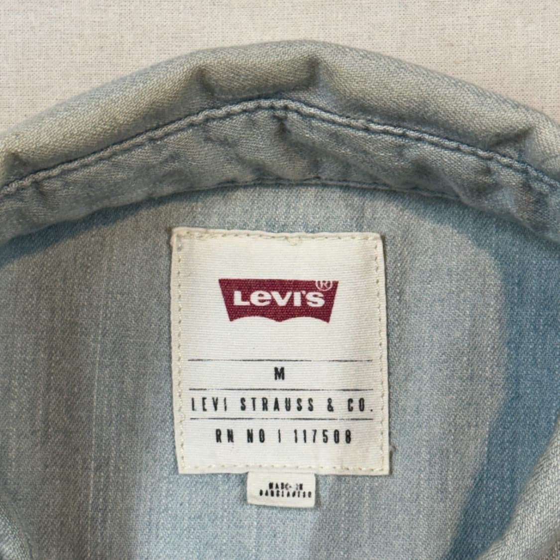 M) 리바이스 투포켓 워크 데님 셔츠 자켓 T버튼 타입 L89 상품이미지6