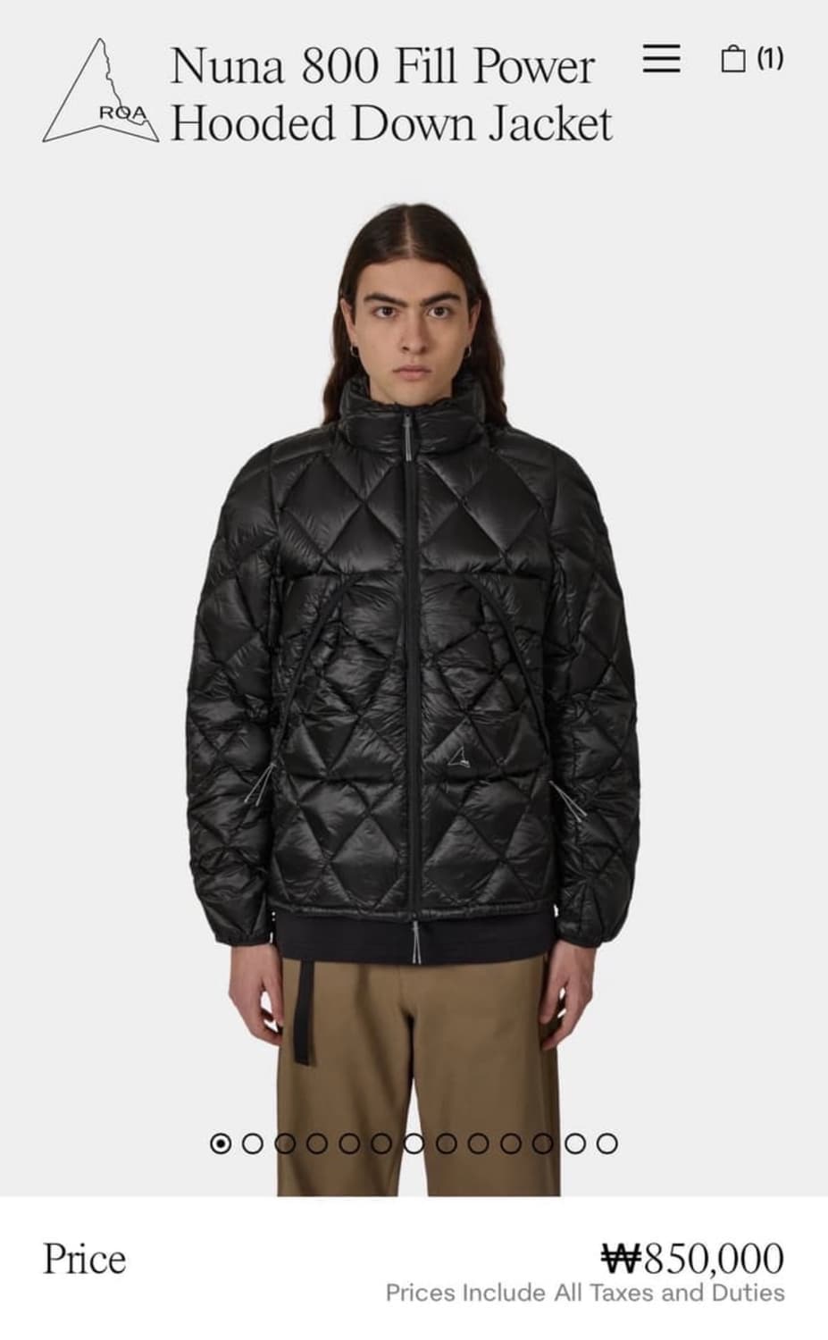 ROA 로아하이킹 NUNA 800 패딩 상품이미지1