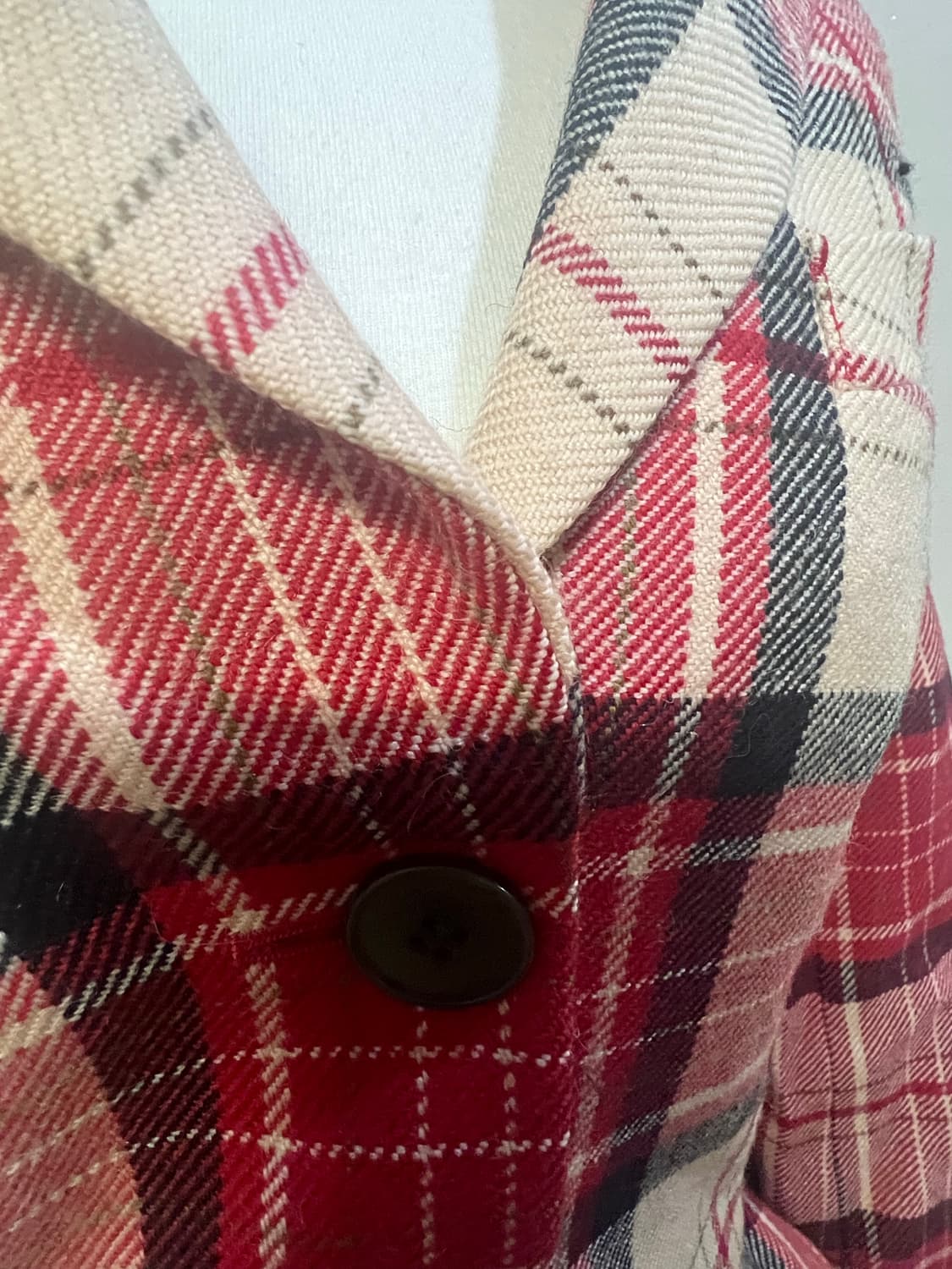 장폴고티에 빈티지 레어템 타탄 체크 술 디테일 자켓 S 상품이미지6