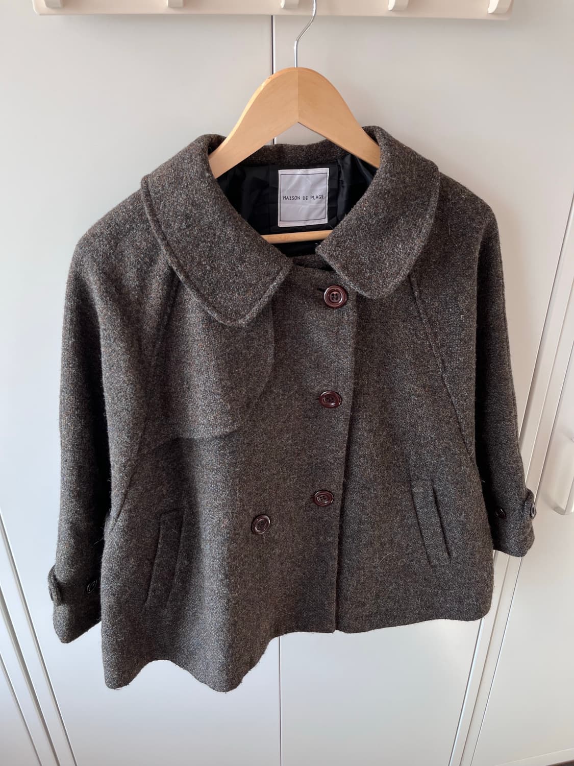 Maison de plage 모리걸 둥근카라 더블 버튼 울 코트 상품이미지7