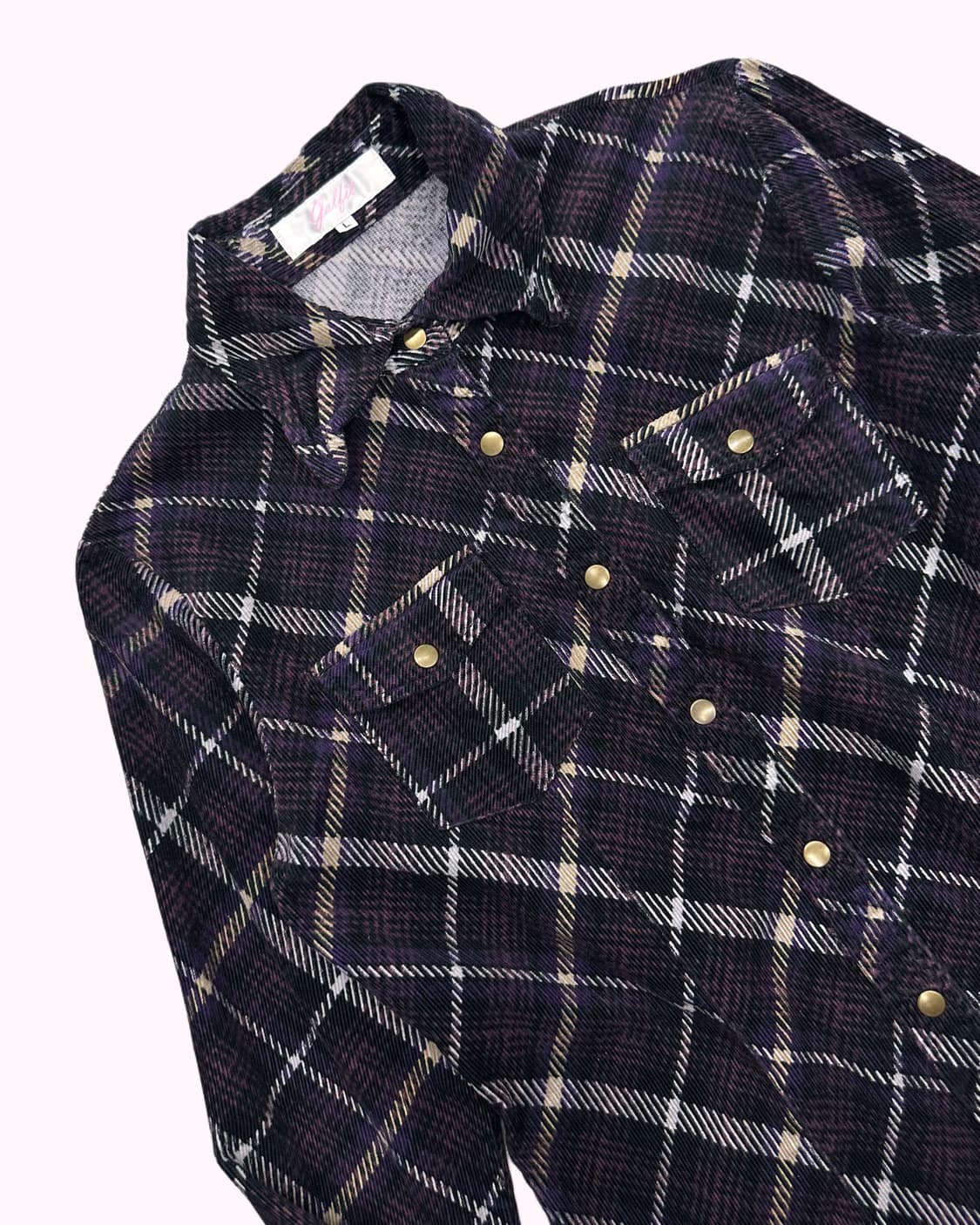 GALFIT purple check corduroy shirt 상품이미지3