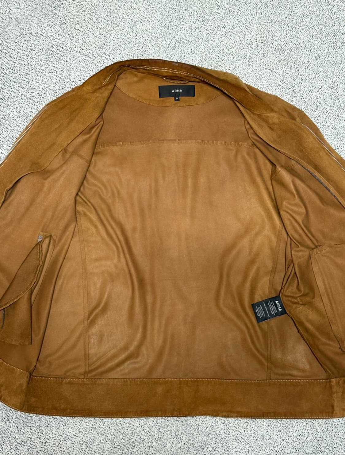 ARMA 고트 스웨이드 가죽 자켓 카멜 컬러 상품이미지5