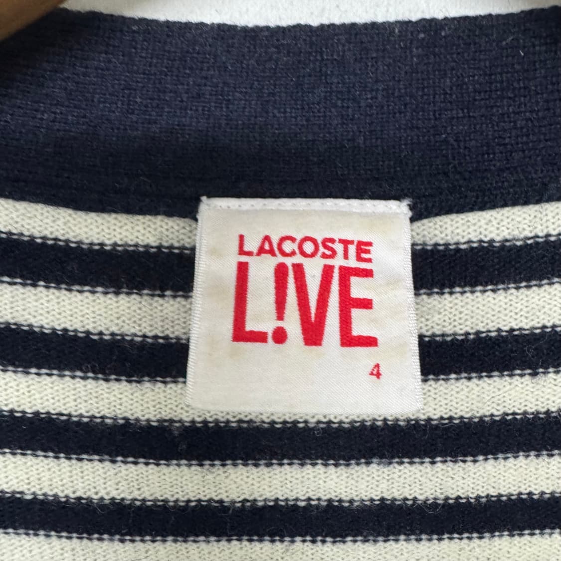 라코스테 로고 스트라이프 가디건 상품이미지3