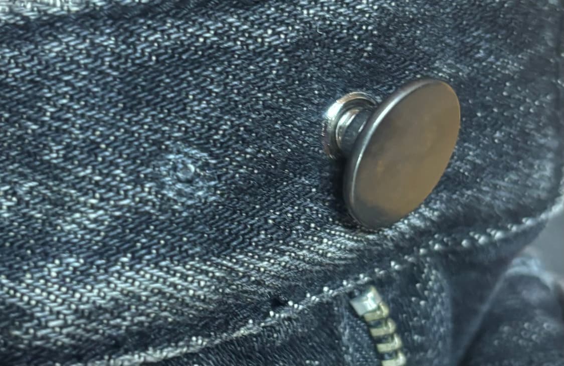 (1) 언더마이카 링클드 와이드 플레어진 워시드그레이 상품이미지5