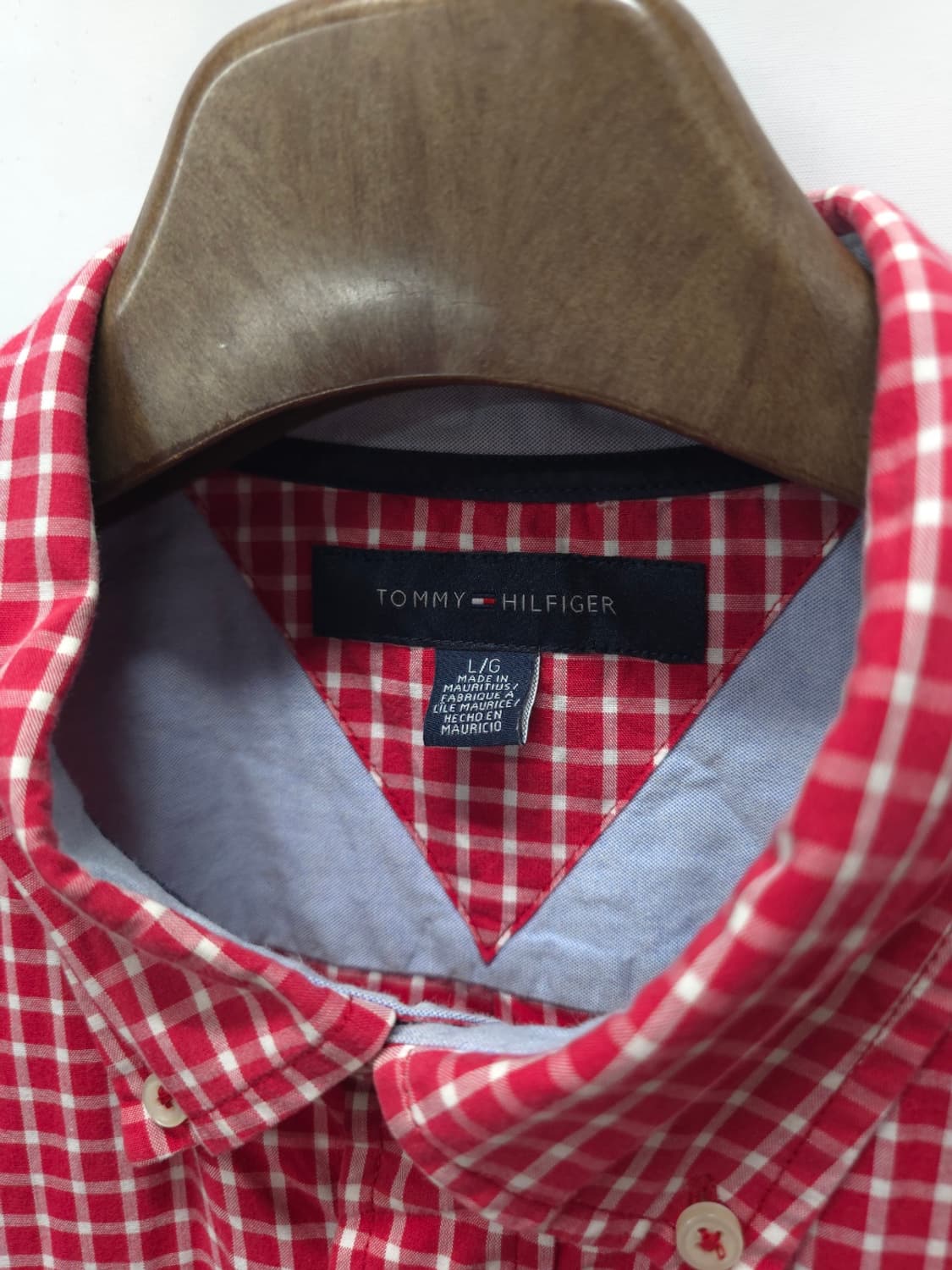 타미힐피거 클래식 레드 체크 버튼다운 셔츠(110) 상품이미지3