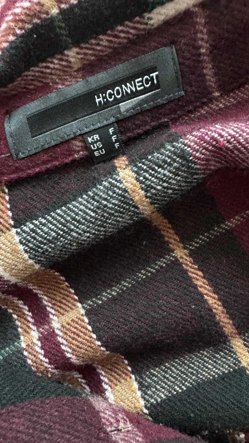 H:CONECT 레드 체크 셔츠 상품이미지3