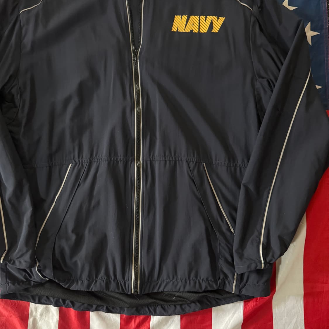 [L] 밀리터리 미 해군 NAVY 바람막이 러닝 자켓 -3 상품이미지3