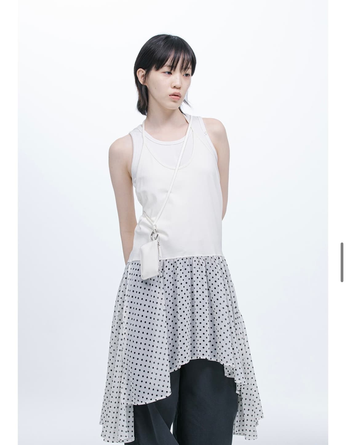 오헤시오 레이어드 홀터 드레스 (도트) 상품이미지5