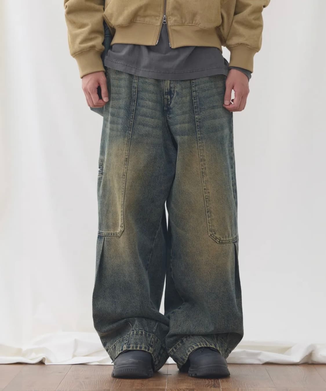이스트서비스샵 웰트포켓 와이드 데님팬츠 48 상품이미지1