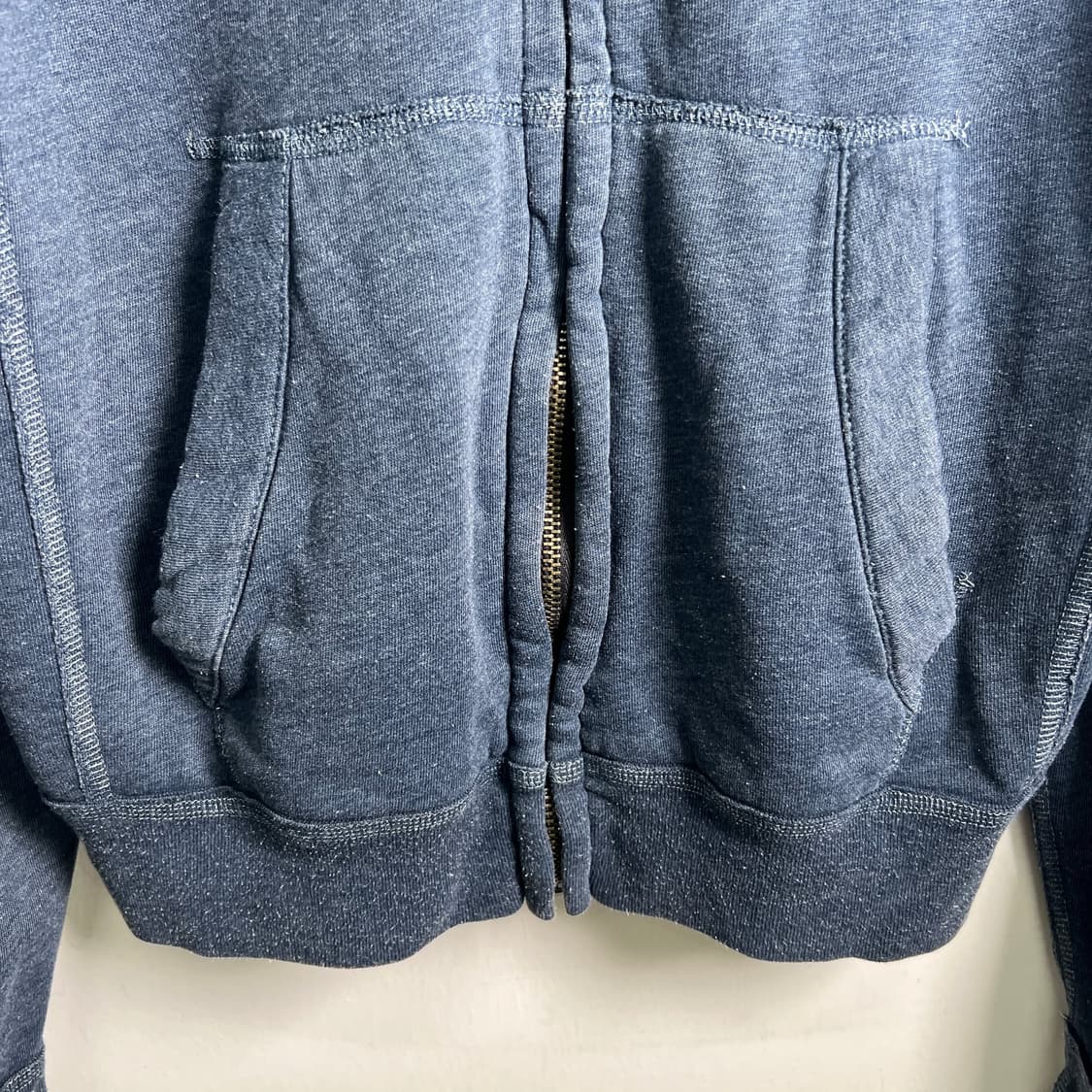 아베크롬비 빈티지 네이비 후드 집업 XL 상품이미지6