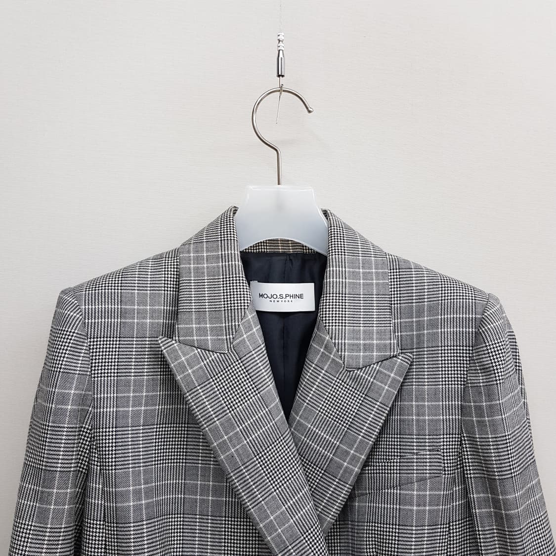 모조에스핀 클래식 체크 더블 블레이저 55사이즈 상품이미지2